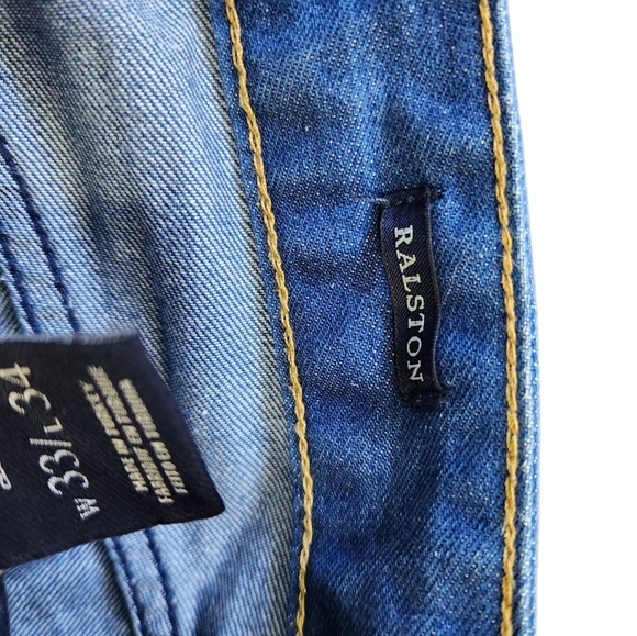 Scotch & Soda Ralston 33 waist medium wash button fly jeans straight leg - Picture 6 of 11